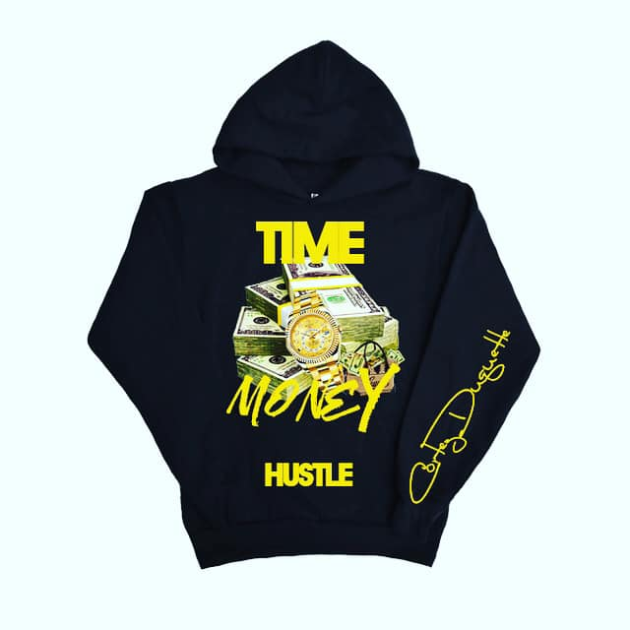 black and gold Time is Money